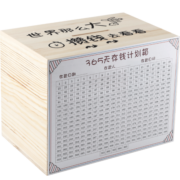 木丁丁实木存钱罐成人365天存钱计划箱大容量只进不出存钱箱生日礼物 原木色大号【16*18*24cm】