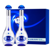 洋河【官方授权】蓝色经典 口感绵柔浓香型500ml*2瓶白酒 梦之蓝 M3 52度 礼盒装