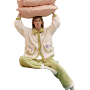 Gukoo 果壳 女款加厚睡衣家居服套装