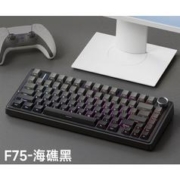 AULA 狼蛛 F75 三模机械键盘 海礁灰 收割者轴