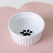 柒哦 猫碗陶瓷双碗水碗猫咪粮碗