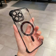 ISIDO 艾思度 自带镜头膜适用苹果14promax手机壳无边框新款iPhone15Pro透明超薄plus全包防摔防尘高级感13pm男女简约12硬i