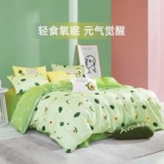 京东PLUS：MENDALE 梦洁家纺 100%纯棉床上四件套 森森果绿 1.5m床(200*230cm)