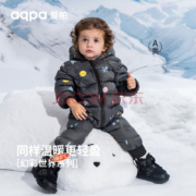 京东百亿补贴：aqpa 婴幼儿带帽连体服95%白鸭绒