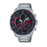 卡西欧（CASIO）男表EDIFICE太阳能蓝牙红牛限量版赛车手表男 黑红ECB-900DB-1A