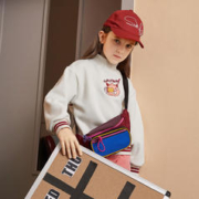 MQD 马骑顿 女童加厚保暖卫衣 米白