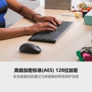 微软无线桌面套装900 黑色 | 无线带USB收发器 加密键盘+全尺寸对称鼠标 轻触式按键 无线办公键鼠套装