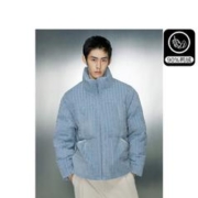 GXG 2023新品冬季简约灯芯绒保暖立领面包服短款羽绒服鸭绒外套