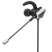 达尔优(dareu) EH728Pro耳机入耳式有线游戏耳机手机耳机电脑耳机带麦外置声卡网课学习吃鸡3.5mm 黑银色