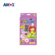 阿摩司（AMOS） 免烤玻璃胶画套装DIY儿童益智手工制作套装创意礼物免烤玻璃胶画 机器人款6色SD10P6-R