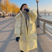 多色可选加厚宽松过膝长款90白鸭绒羽绒服女