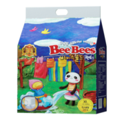 BeeBees韩国金贝柔铂金拉拉裤超薄婴儿透气干爽学步裤金缕梅防红臀全包臀 【XL码】24片