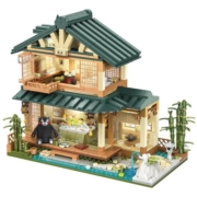 inbrixx积乎熊本熊日式房屋积木模型小颗粒拼装女孩潮玩生日礼物