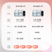 彩虹（RAINBOW）电热毯双人电褥子双控2.0*1.8m排潮定时除螨自动断电暖床加热毯子 B1820H-47(180*200cm）