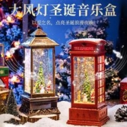 oneFire 万火 圣诞节飘雪水晶球圣诞树风灯音乐八音盒电话亭摆件女孩子儿童礼物