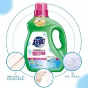 超能 洁净柔护洗衣液2kg 500g*2袋自然清香持久亮丽天然椰子油生产