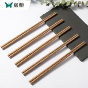 京东百亿补贴：真芯实木：双枪 鸡翅实木筷子 10双 （赠铁木筷5双）