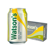 屈臣氏（Watsons）苏打汽水 柠檬草味 低糖0脂低卡 碳酸饮料 调酒推荐 330ml*24罐