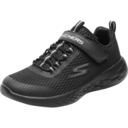 SKECHERS斯凯奇童鞋儿童运动鞋小白鞋女童休闲鞋魔术贴大童跑步鞋82007L 全黑色/BBK 27.5码