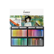马可（MARCO）油画棒 重彩油画棒 48色套装儿童 蜡笔 彩绘棒 拉菲尼Raffine系列760006A-N