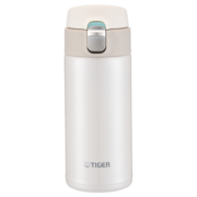 虎牌（TIGER）不锈钢轻量便携弹盖保温水杯MMJ-A36C-WM奶油雪糕360ml