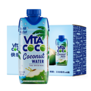 唯他可可（Vita Coco）天然椰子水椰汁饮料果汁 东南亚椰林 富含电解质NFC椰青330ml*4瓶
