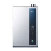 美的（Midea）燃气热水器静音16升天然气智控增压水伺服一级能效变频节能9级抗风两卫生间同洗浴 【两卫同洗】JSLQ27-16LN1 16L