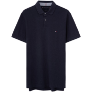 TOMMY HILFIGER23男装珠地棉简约绣标杂色混纱合身版短袖POLO衫MW0MW11888 藏青色DV6 M(推荐：135-150斤)