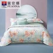 PLUS会员：FUANNA 富安娜 60支长绒棉床上四件套 千华 1.8米床(被套:230*229cm)