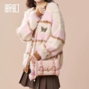 畹町 冬日暖阳剑桥包女秋冬季新款美拉德手提斜挎包时尚毛绒小方包