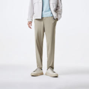 PLUS会员：JACK&JONES 杰克琼斯 新款男装潮流时尚纯色锥形长裤卡其色-E05