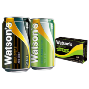 屈臣氏（Watsons）苏打汽水混合系列 买20罐黑罐送4罐香草 气泡饮料 330ml*24罐
