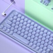 RAPOO 雷柏 ralemo Pre 5 79键 2.4G蓝牙 多模无线机械键盘 微醺紫 雷柏红轴 单光