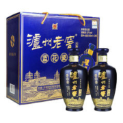 限移动端、京东百亿补贴：泸州老窖 蓝花瓷头曲礼盒 浓香型白酒 52度升级版 500ml*2礼盒装 中秋礼品