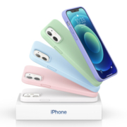 绿联 苹果12/12Pro手机壳 通用iPhone12/12Pro6.1英寸液态硅胶保护套软边防摔超薄保护软壳男女款 复古白
