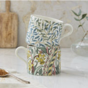 英国皇室陶瓷供应商，Spode 斯波德 Morris & Co系列 陶瓷马克杯340ml*2个装