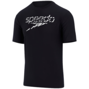 速比涛（Speedo）ECO环保系列 男子短袖泳衣上装 8134963503黑色/白色(大LOGO)L