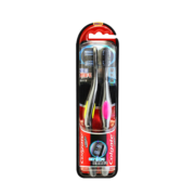 高露洁（Colgate）360°备长炭双重螺旋细丝软毛成人牙刷×2 清洁舌苔 新老包装随机发
