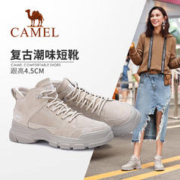 CAMEL 骆驼 女鞋增高休闲马丁靴女英伦风靴子户外复古工装短靴