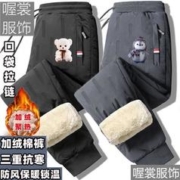 冬季防风加厚羊羔绒棉裤女大码外穿保暖防寒束脚羽绒裤2023年搭配