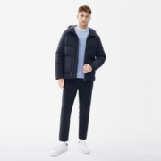 限尺码：FILA 斐乐 男装时尚日常简约基础男式百搭羽绒服流行保暖防风男羽绒服