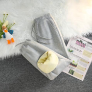 JEANSWEST 真维斯 加绒休闲裤女秋冬2023新款抽绳美式宽松显瘦束脚卫裤松紧腰运动裤 灰-纯色 M