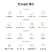 WPS超级会员年卡（手机号直充）  PDF编辑转换  全文翻译  批量输出PDF  365G个人云空间 图片转文字 海量模板资源 超级会员2年（再赠2T云空间）