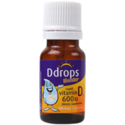 加拿大进口Ddrops Baby儿童宝宝维生素D3滴剂新生儿营养搭档补钙VD3滴卓思 600IU 2.8ML(1岁以上)*1盒