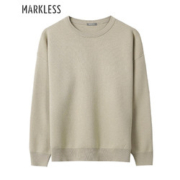 MARKLESS针织衫男秋冬毛衣打底衫圆领宽松上衣MSB1713M1 奶茶杏 M