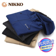 日高（NIKKO）Nikko日高新品软壳衣加绒外套男士防水女款秋冬户外登山服 深蓝【男款】 XXXL