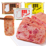 猪掌门 午餐肉火腿猪肉罐头 方便面速食伴侣 火锅食材早餐搭档即食下饭菜 （原味+蒜香+香辣)
