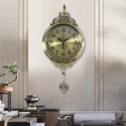 北极星（POLARIS）挂钟金属挂表创意客厅壁钟时尚大气豪华时钟现代石英钟表 8122A小号
