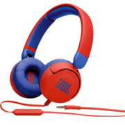 JBL JR310 头戴式儿童益智耳机 低分贝线控带麦克风沉浸式学生学习网课耳机 培养专注力 红色