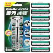 吉列 吉列威锋剃须刀套装 1刀架6刀头+3刀头 男士手动刮胡刀 2层刀片